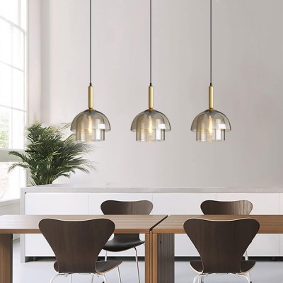 Loxis Multi Layer Dome Glass Pendant Light Loxis Multi Layer Dome Glass Pendant Light