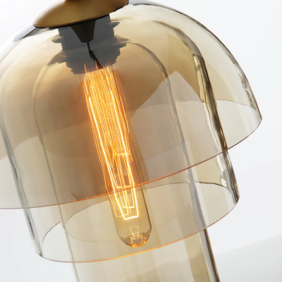 Loxis Multi Layer Dome Glass Pendant Light Loxis Multi Layer Dome Glass Pendant Light