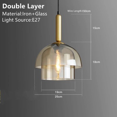 Loxis Multi Layer Dome Glass Pendant Light Loxis Multi Layer Dome Glass Pendant Light