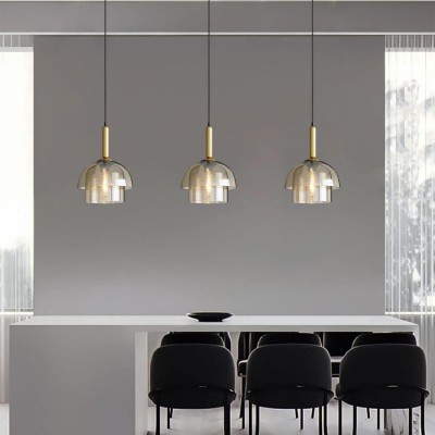 Loxis Multi Layer Dome Glass Pendant Light Loxis Multi Layer Dome Glass Pendant Light