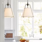 Grynth Boho Style White Fabric Conical Pendant Light