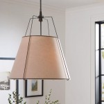 Grynth Boho Style White Fabric Conical Pendant Light