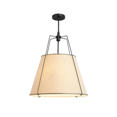 Grynth Boho Style White Fabric Conical Pendant Light Grynth Boho Style White Fabric Conical Pendant Light