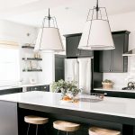 Grynth Boho Style White Fabric Conical Pendant Light