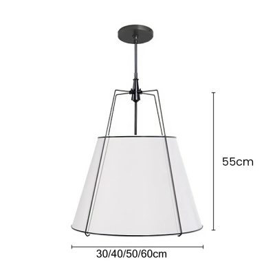Grynth Boho Style White Fabric Conical Pendant Light Grynth Boho Style White Fabric Conical Pendant Light