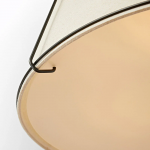 Grynth Boho Style White Fabric Conical Pendant Light