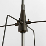 Grynth Boho Style White Fabric Conical Pendant Light