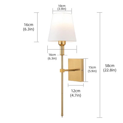 Sylos Classic Cloth Shade Wall Sconces Sylos Classic Cloth Shade Wall Sconces