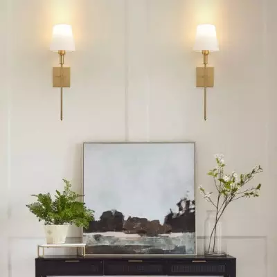 Sylos Classic Cloth Shade Wall Sconces Sylos Classic Cloth Shade Wall Sconces