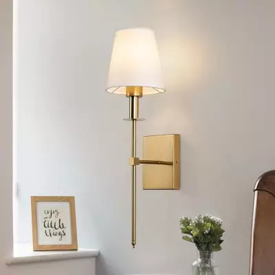 Sylos Classic Cloth Shade Wall Sconces Sylos Classic Cloth Shade Wall Sconces