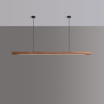Quorix Log Style Wood Led Linear Pendant Light With Remote Control Quorix Log Style Wood Led Linear Pendant Light With Remote Control