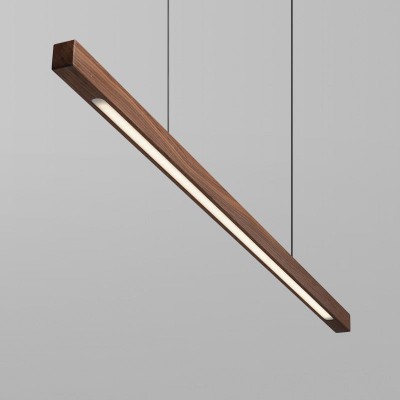 Quorix Log Style Wood Led Linear Pendant Light With Remote Control Quorix Log Style Wood Led Linear Pendant Light With Remote Control