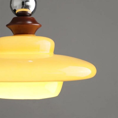 Thorne Medieval Style Vintage Beige Glass Pendant Light Thorne Medieval Style Vintage Beige Glass Pendant Light