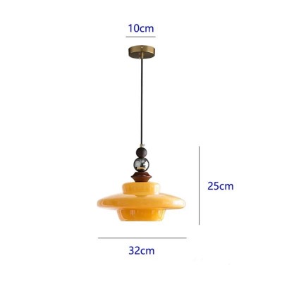 Thorne Medieval Style Vintage Beige Glass Pendant Light Thorne Medieval Style Vintage Beige Glass Pendant Light