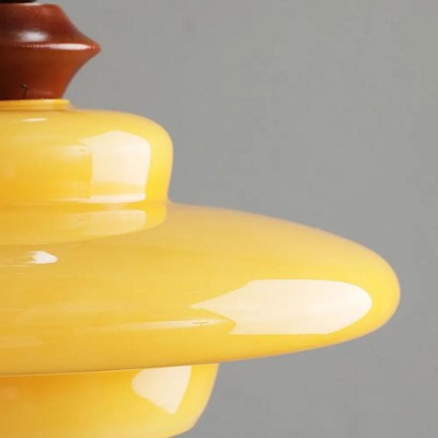 Thorne Medieval Style Vintage Beige Glass Pendant Light Thorne Medieval Style Vintage Beige Glass Pendant Light