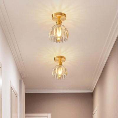 Ozir Stained Glass Flush Mount Tulip Light Ozir Stained Glass Flush Mount Tulip Light