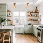 Ozir Stained Glass Flush Mount Tulip Light