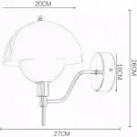 Xavra French Bauhaus Mushroom Glass Aisle Wall Lamp