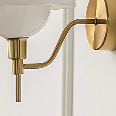 Xavra French Bauhaus Mushroom Glass Aisle Wall Lamp Xavra French Bauhaus Mushroom Glass Aisle Wall Lamp