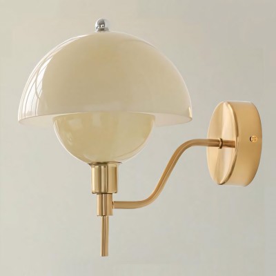 Xavra French Bauhaus Mushroom Glass Aisle Wall Lamp Xavra French Bauhaus Mushroom Glass Aisle Wall Lamp