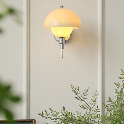 Xavra French Bauhaus Mushroom Glass Aisle Wall Lamp Xavra French Bauhaus Mushroom Glass Aisle Wall Lamp