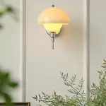 Xavra French Bauhaus Mushroom Glass Aisle Wall Lamp