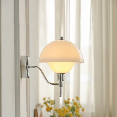 Xavra French Bauhaus Mushroom Glass Aisle Wall Lamp Xavra French Bauhaus Mushroom Glass Aisle Wall Lamp