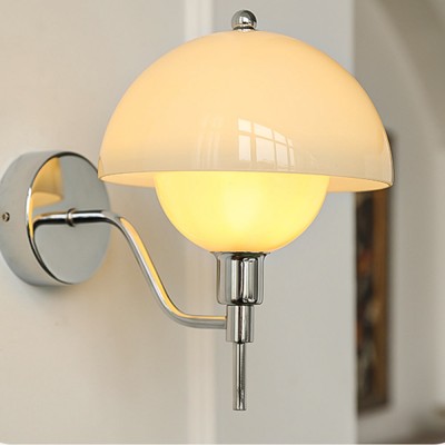 Xavra French Bauhaus Mushroom Glass Aisle Wall Lamp Xavra French Bauhaus Mushroom Glass Aisle Wall Lamp