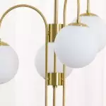 Vekton Vintage Glass Globe Gooseneck Chandelier Vekton Vintage Glass Globe Gooseneck Chandelier