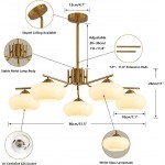 Kairox Mid Century Bauhaus Large Glass Globe Sputnik Chandelier