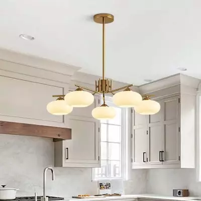 Kairox Mid Century Bauhaus Large Glass Globe Sputnik Chandelier Kairox Mid Century Bauhaus Large Glass Globe Sputnik Chandelier
