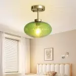 Ewan Modern Ribbed Glass Flush Mount Ceiling Light Ewan Modern Ribbed Glass Flush Mount Ceiling Light