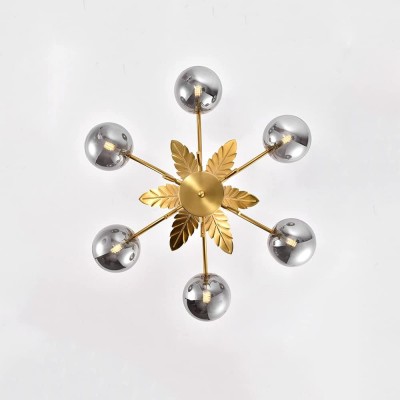 Zephyr Luxury 6-Lights Globe Glass Chandelier