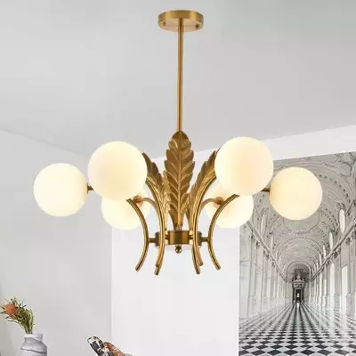 Zephyr Luxury 6-Lights Globe Glass Chandelier Zephyr Luxury 6-Lights Globe Glass Chandelier