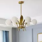Zephyr Luxury 6-Lights Globe Glass Chandelier