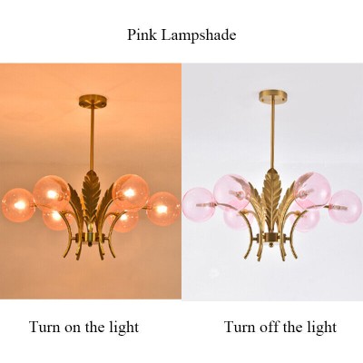 Zephyr Luxury 6-Lights Globe Glass Chandelier