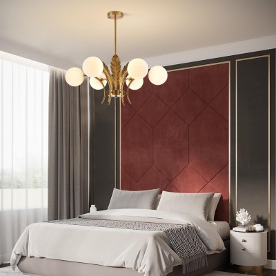 Zephyr Luxury 6-Lights Globe Glass Chandelier