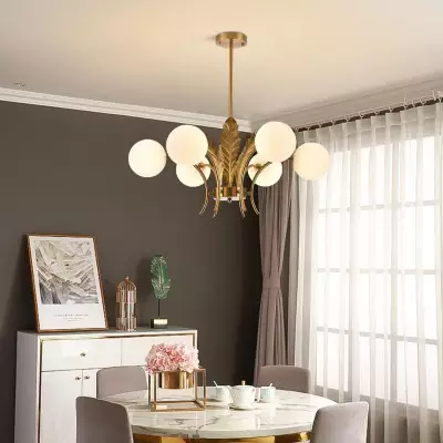 Zephyr Luxury 6-Lights Globe Glass Chandelier Zephyr Luxury 6-Lights Globe Glass Chandelier