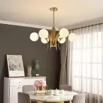 Zephyr Luxury 6-Lights Globe Glass Chandelier