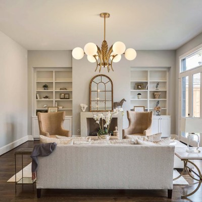 Zephyr Luxury 6-Lights Globe Glass Chandelier