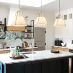 Zevran Farmhouse Metal Cone Fabric Pendant Light