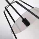 Zevran Farmhouse Metal Cone Fabric Pendant Light