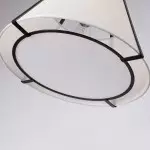 Zevran Farmhouse Metal Cone Fabric Pendant Light