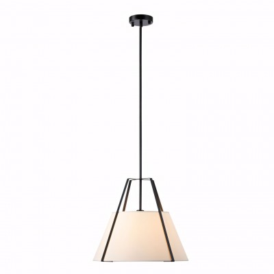 Zevran Farmhouse Metal Cone Fabric Pendant Light Zevran Farmhouse Metal Cone Fabric Pendant Light