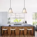 Zevran Farmhouse Metal Cone Fabric Pendant Light