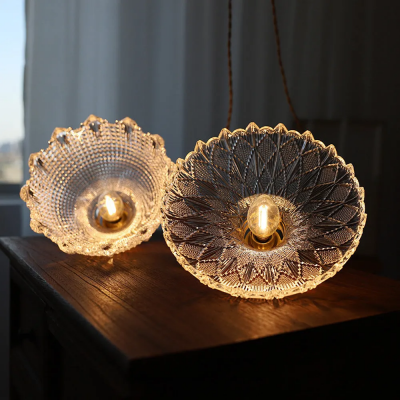 Gyran Retro Brass Lace Glass Pendant Light Gyran Retro Brass Lace Glass Pendant Light