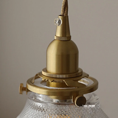 Gyran Retro Brass Lace Glass Pendant Light Gyran Retro Brass Lace Glass Pendant Light