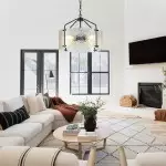 Elys Modern Water Corrugated Glass Drum Shade Pendant Light