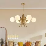 Zephyr Luxury 6-Lights Globe Glass Chandelier