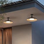 Khyler Scandinavian Carbonized Steel Round Waterproof Ceiling Light